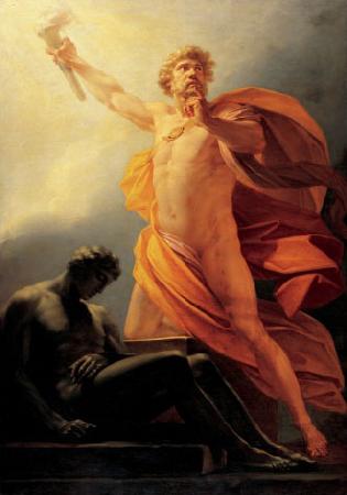 Heinrich Friedrich Fuger Prometheus brings Fire to Mankind oil painting picture